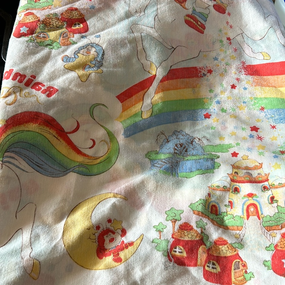 Vintage RAINBOW BRITE twin sheet set 1980’s